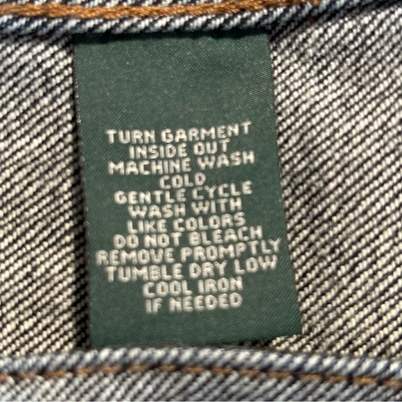 LAUREN RALPH LAUREN Sz L Classic Denim Jean Jacket Multiple Pockets Dark Wash - Picture 10 of 11